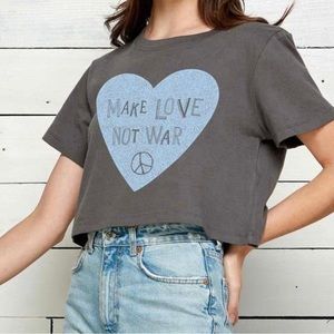 Make Love Not War Cropped Tee